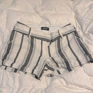 Express Striped Midi Shorts